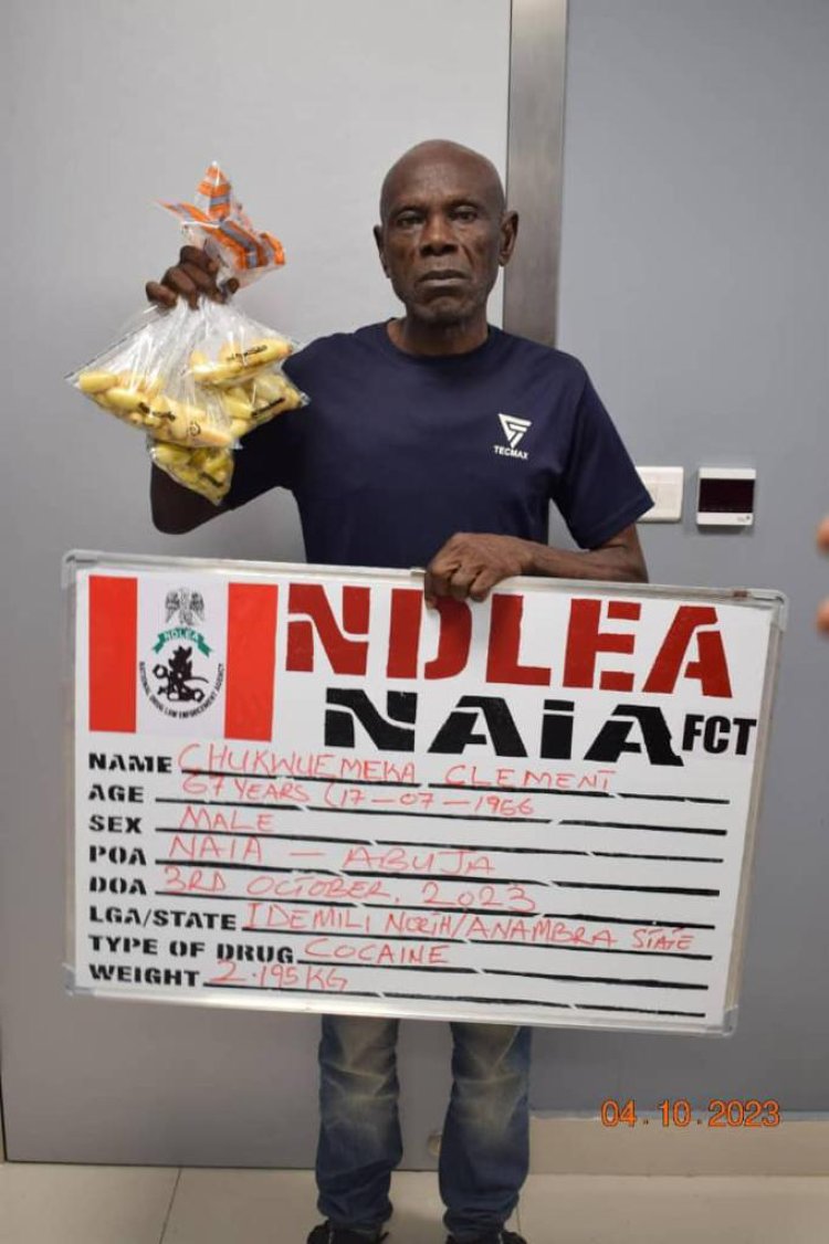 67-year-old drug trafficker arrested for swallowing 100 wraps of cocaine
